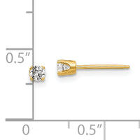 14k 2.75mm CZ stud earrings-XD2CZ