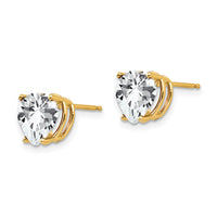 14k 8mm Heart Cubic Zirconia earring-XE100CZ
