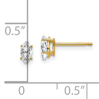 14k 5x2.5mm Marquise Cubic Zirconia earring-XE101CZ