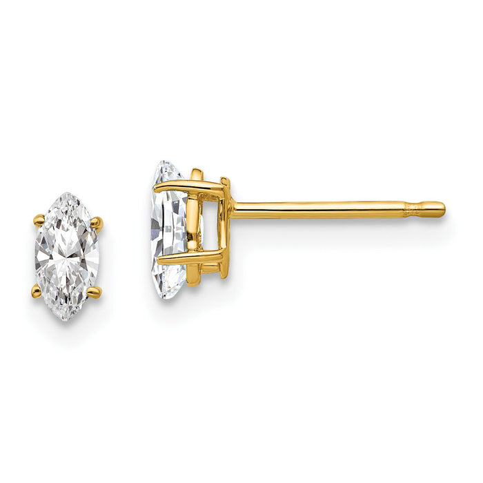 14k 5x2.5mm Marquise Cubic Zirconia earring-XE101CZ