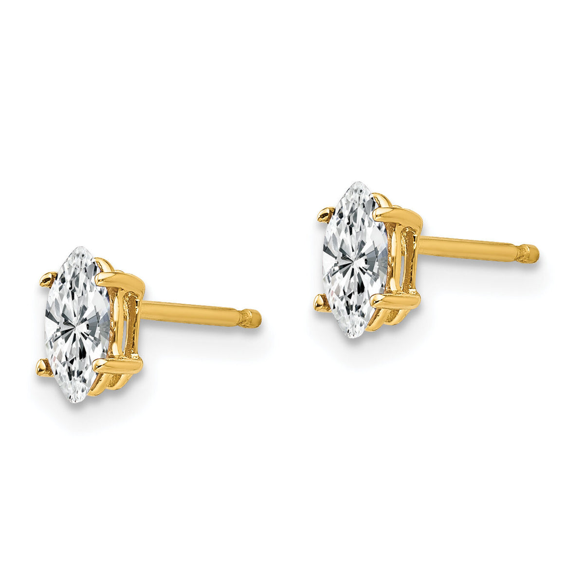 14k 6x3mm Marquise Cubic Zirconia earring-XE102CZ