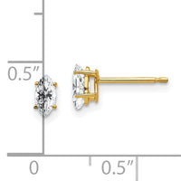 14k 6x3mm Marquise Cubic Zirconia earring-XE102CZ