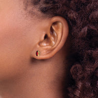 14k 6x3mm Marquise Garnet earring-XE102GA