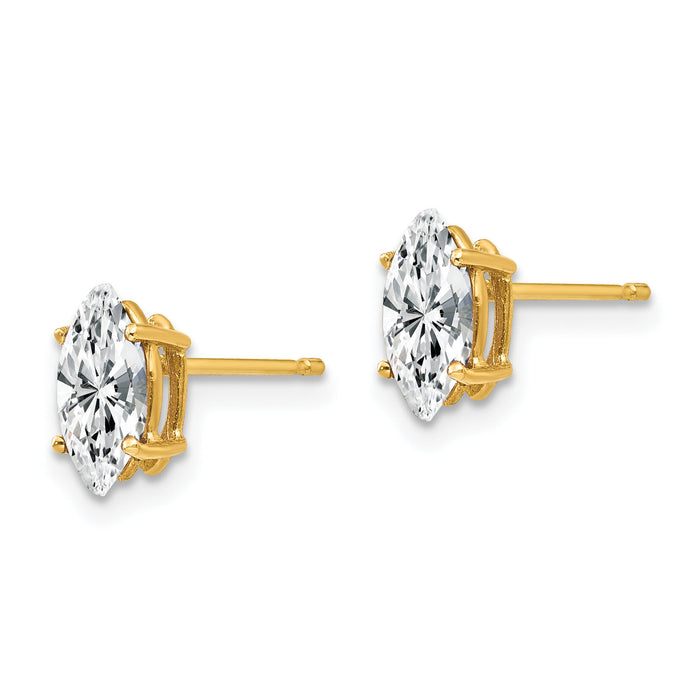 14k 8x4mm Marquise Cubic Zirconia earring-XE104CZ