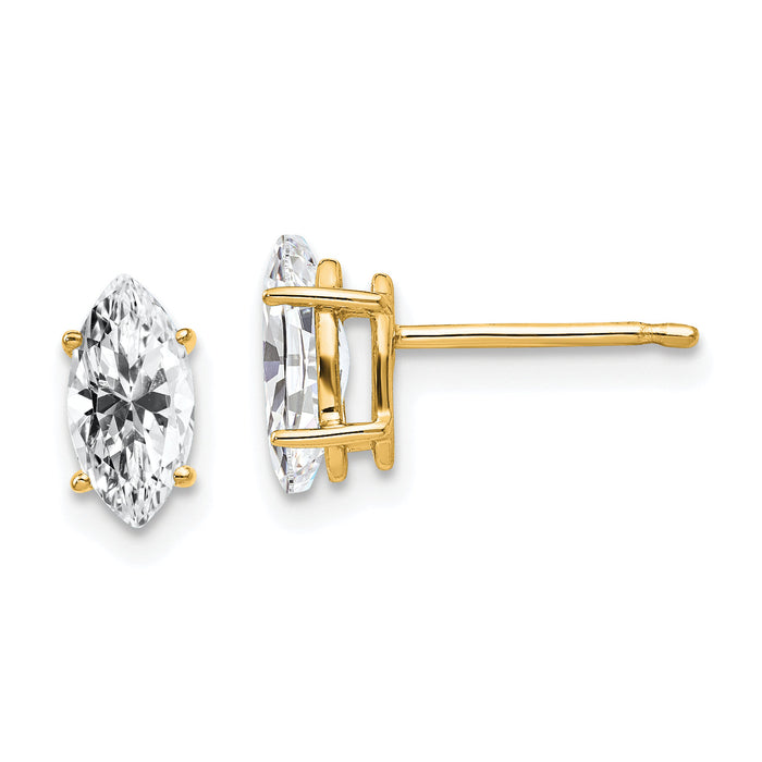 14k 8x4mm Marquise Cubic Zirconia earring-XE104CZ