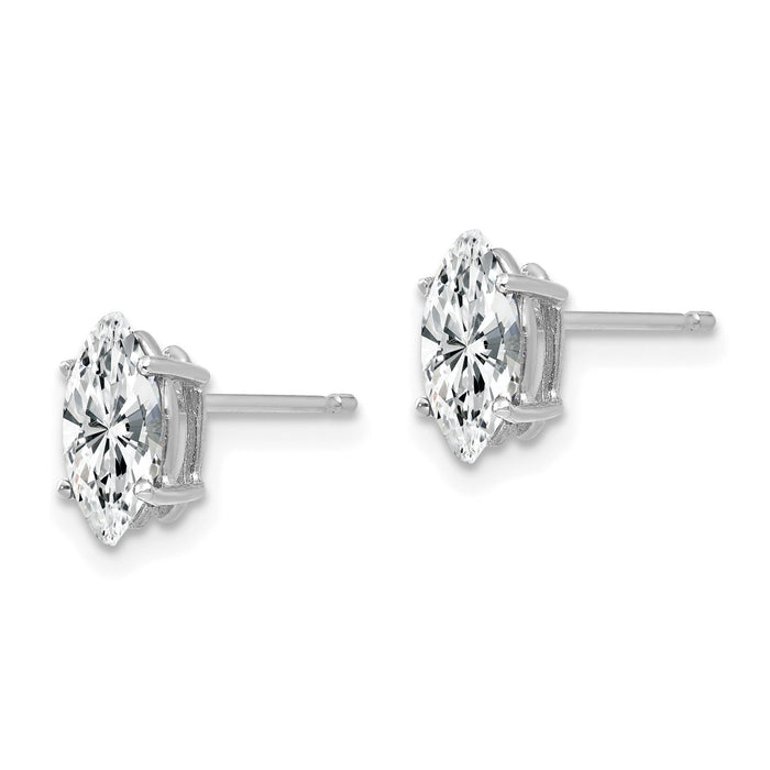 14k White Gold 8x4mm Marquise Cubic Zirconia earring-XE104WCZ