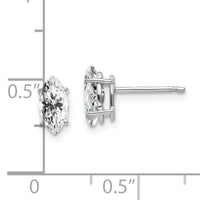14k White Gold 8x4mm Marquise Cubic Zirconia earring-XE104WCZ