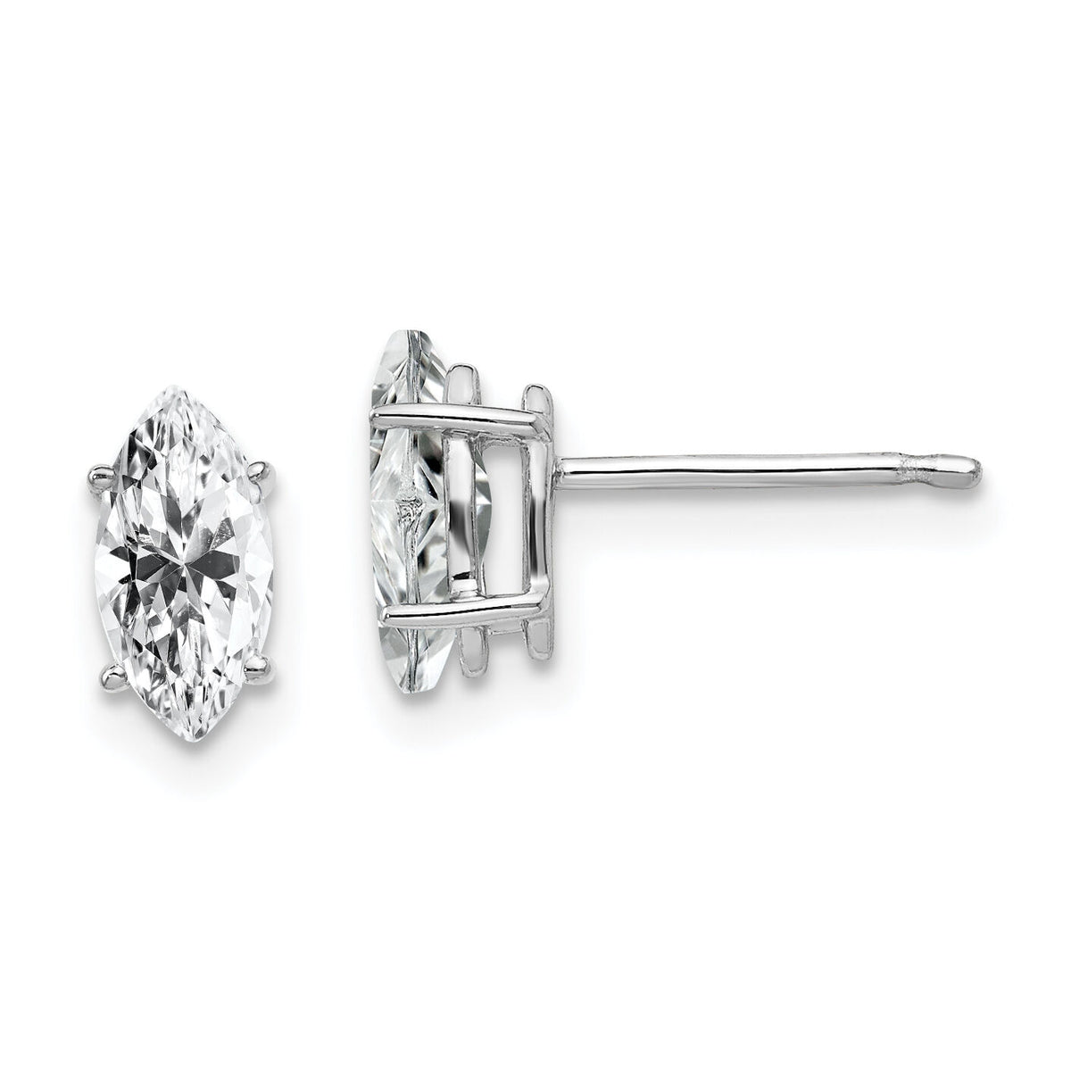 14k White Gold 8x4mm Marquise Cubic Zirconia earring-XE104WCZ