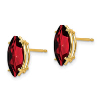 14k Garnet Marquise Stud Earring-XE105GA