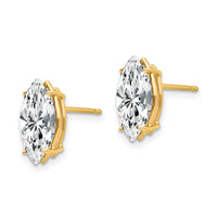 14k 12x6mm Marquise Cubic Zirconia earring-XE106CZ