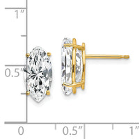 14k 12x6mm Marquise Cubic Zirconia earring-XE106CZ