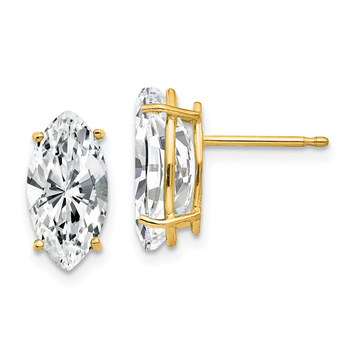 14k 12x6mm Marquise Cubic Zirconia earring-XE106CZ
