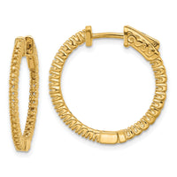 14k Round Hoop w/Safety Clasp Earring Mountings-XE1984