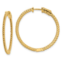 14k Round Hoop w/Safety Clasp Earring Mountings-XE1985