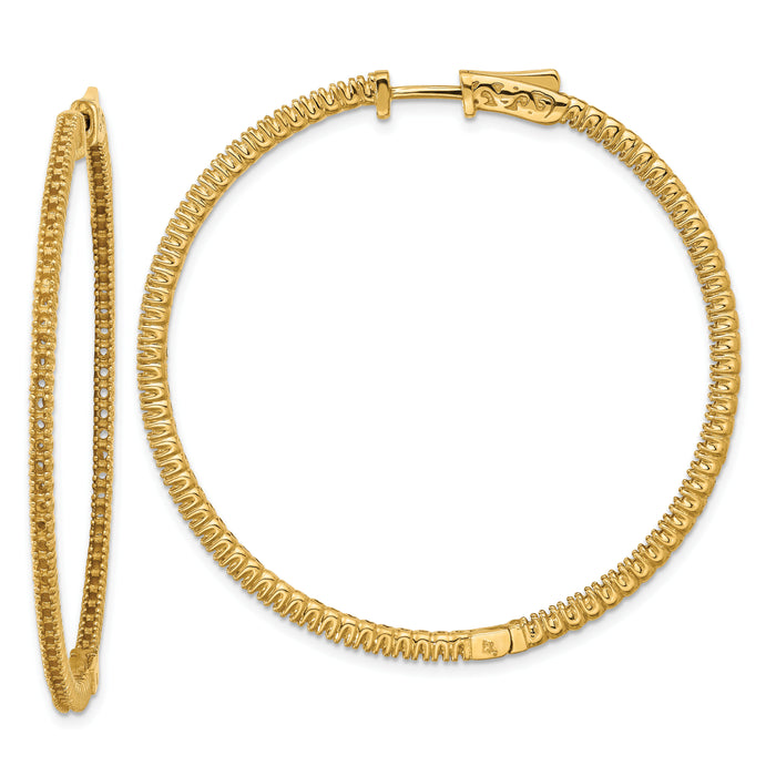14k Round Hoop w/Safety Clasp Earring Mountings-XE1986