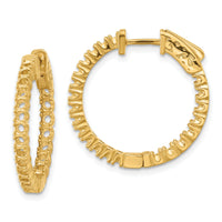 14k Round Hoop w/Safety Clasp Earring Mountings-XE1988