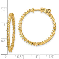 14k Round Hoop w/Safety Clasp Earring Mountings-XE1991