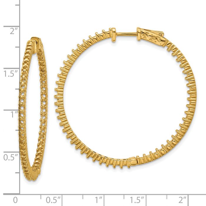 14k Round Hoop w/Safety Clasp Earring Mountings-XE1992