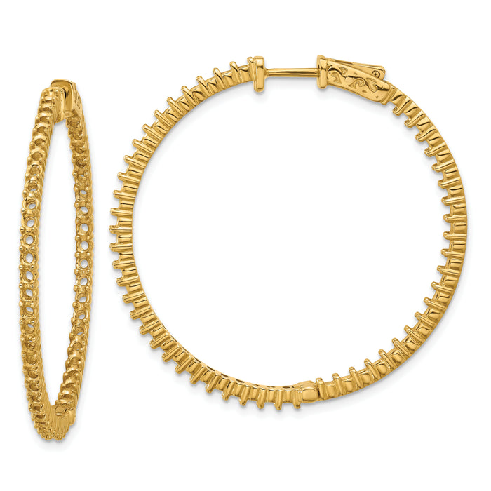 14k Round Hoop w/Safety Clasp Earring Mountings-XE1992