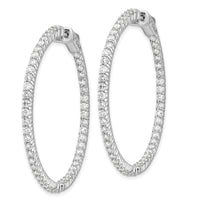 14k White Gold Round Hoop w/Safety Clasp Earring Mountings-XE1992W
