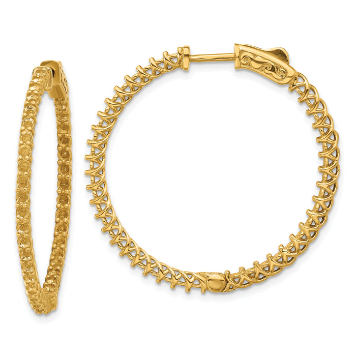14k Round Hoop w/Safety Clasp Earring Mountings-XE2001