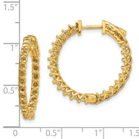 14k Round Hoop w/Safety Clasp Earring Mountings-XE2006