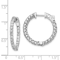 14k WG Round Hoop w/Safety Clasp Earring Mountings-XE2006W