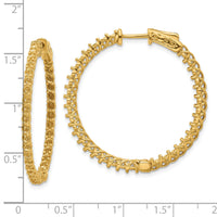 14k Round Hoop w/Safety Clasp Earring Mountings-XE2007