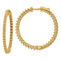 14k Round Hoop w/Safety Clasp Earring Mountings-XE2007