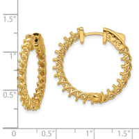 14k Round Hoop w/Safety Clasp Earring Mountings-XE2009
