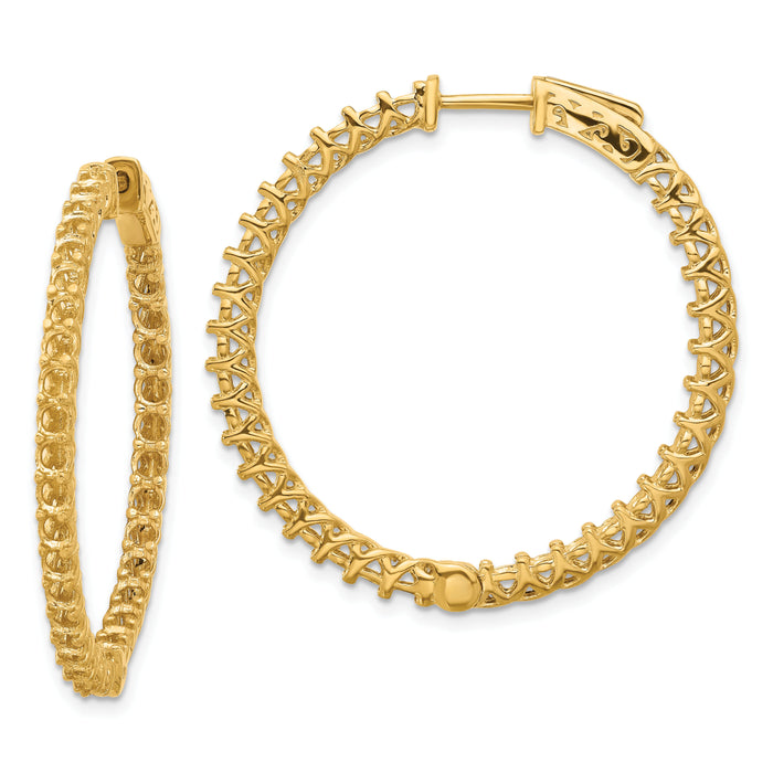14k Round Hoop w/Safety Clasp Earring Mountings-XE2010