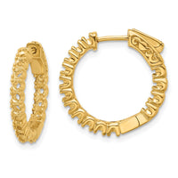 14k Round Hoop w/Safety Clasp Earring Mountings-XE2011