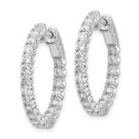 14k White Gold Round Hoop w/Safety Clasp Earring Mountings-XE2012W