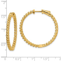 14k Round Hoop w/Safety Clasp Earring Mountings-XE2013
