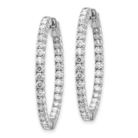 14k White Gold Round Hoop w/Safety Clasp Earring Mountings-XE2013W