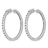 14k White Gold Round Hoop w/Safety Clasp Earring Mountings-XE2013W