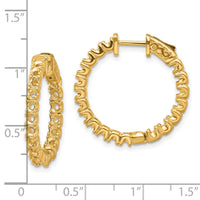 14k Round Hoop w/Safety Clasp Earring Mountings-XE2014