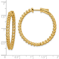 14k Round Hoop w/Safety Clasp Earring Mountings-XE2015