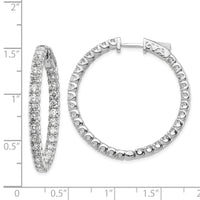 14k White Gold Round Hoop w/Safety Clasp Earring Mountings-XE2015W
