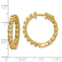 14k Round Hoop w/Safety Clasp Earring Mountings-XE2016