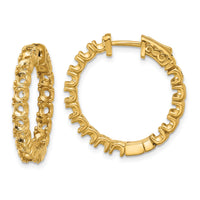 14k Round Hoop w/Safety Clasp Earring Mountings-XE2016