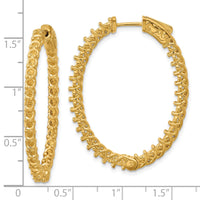 14k Oval Hoop w/Safety Clasp Earring Mountings-XE2026