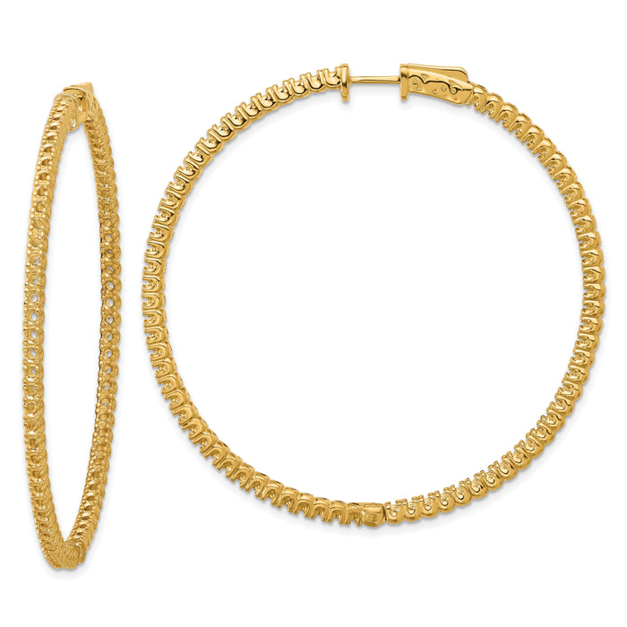 14k Round Hoop w/Safety Clasp Earring Mountings-XE2031