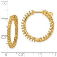 14K 1.6ct 46-2.0mm In/Out Hoop w/ Safety Clasp Earring Mountings-XE3247