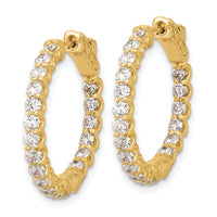 14K 1.55ct. 38-2.2mm In/Out  Hoop w/ Safety Clasp Mountings-XE3271