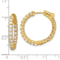 14K 1.55ct. 38-2.2mm In/Out  Hoop w/ Safety Clasp Mountings-XE3271