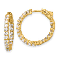 14K 1.55ct. 38-2.2mm In/Out  Hoop w/ Safety Clasp Mountings-XE3271