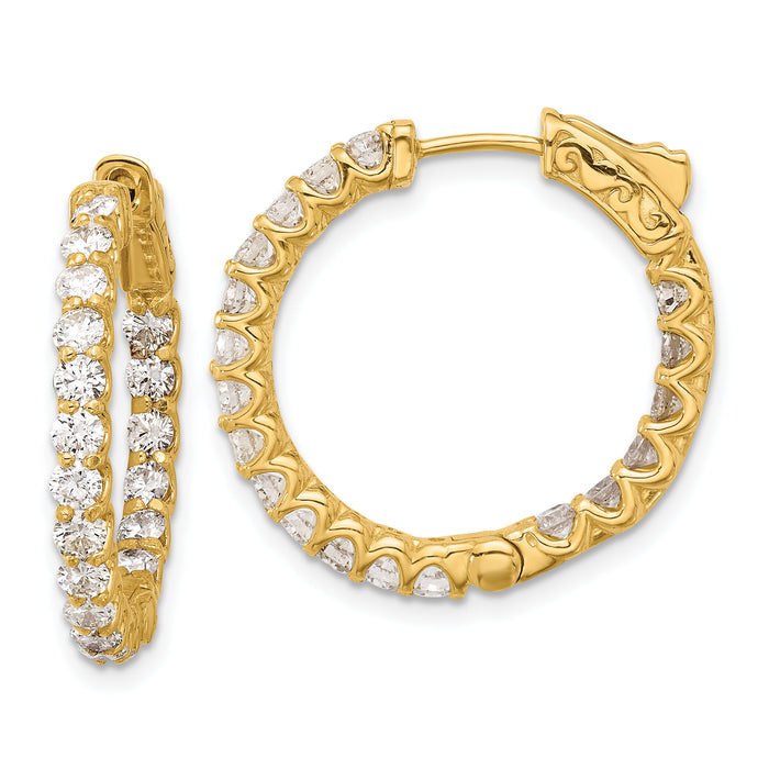 14K 1.55ct. 38-2.2mm In/Out  Hoop w/ Safety Clasp Mountings-XE3271
