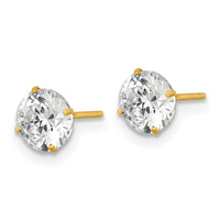 14k Polished 6mm CZ Stud Post Earrings-XE3274CZ