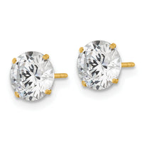14k Polished 7mm CZ Stud Post Earrings-XE3275CZ